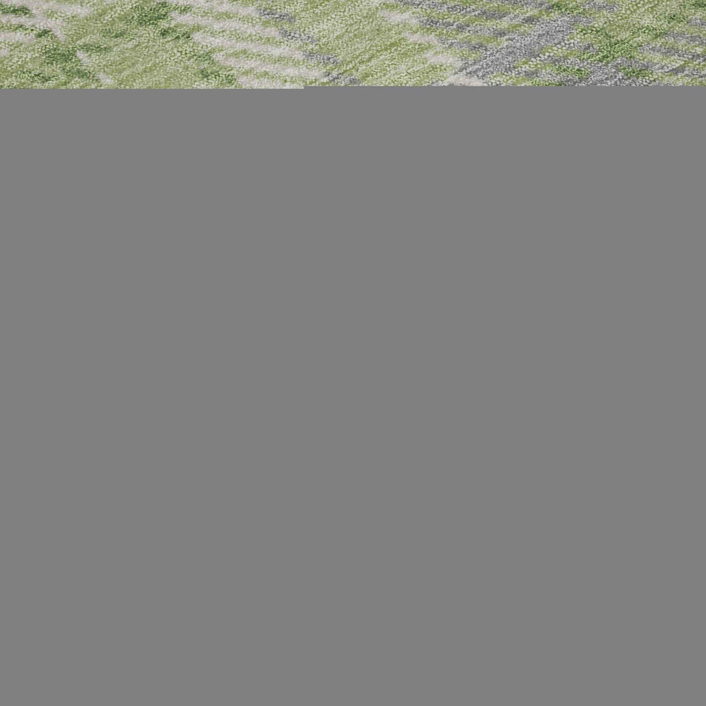 3' X 5' Green And Gray Plaid Washable Area Rug With UV Protection - HomeRoots - Flyclothing LLC