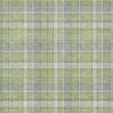 3' X 5' Green And Gray Plaid Washable Area Rug With UV Protection - HomeRoots - Flyclothing LLC