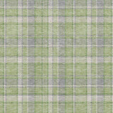 9' X 12' Green And Gray Plaid Washable Area Rug With UV Protection - HomeRoots - Flyclothing LLC