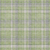10' X 14' Green And Gray Plaid Washable Area Rug With UV Protection - HomeRoots - Flyclothing LLC