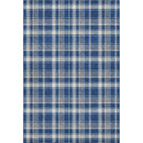 3' X 5' Navy Blue And Ivory Plaid Washable Area Rug With UV Protection - HomeRoots - Flyclothing LLC