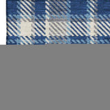 3' X 5' Navy Blue And Ivory Plaid Washable Area Rug With UV Protection - HomeRoots - Flyclothing LLC