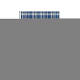 8' X 10' Navy Blue And Ivory Plaid Washable Area Rug With UV Protection - HomeRoots - Flyclothing LLC