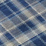 10' X 14' Navy Blue And Ivory Plaid Washable Area Rug With UV Protection - HomeRoots - Flyclothing LLC