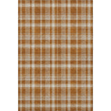 3' X 5' Rust And Ivory Plaid Washable Area Rug With UV Protection - HomeRoots - Flyclothing LLC