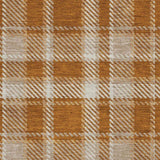 8' X 10' Rust And Ivory Plaid Washable Area Rug With UV Protection - HomeRoots - Flyclothing LLC