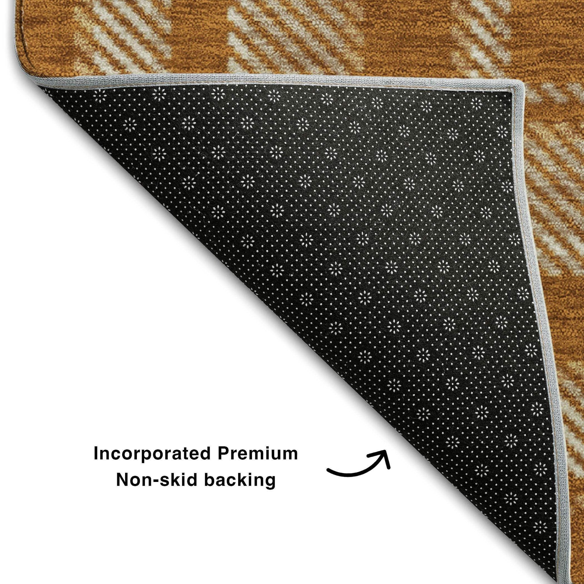 9' X 12' Rust And Ivory Plaid Washable Area Rug With UV Protection - HomeRoots - Flyclothing LLC
