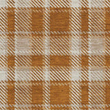 9' X 12' Rust And Ivory Plaid Washable Area Rug With UV Protection - HomeRoots - Flyclothing LLC
