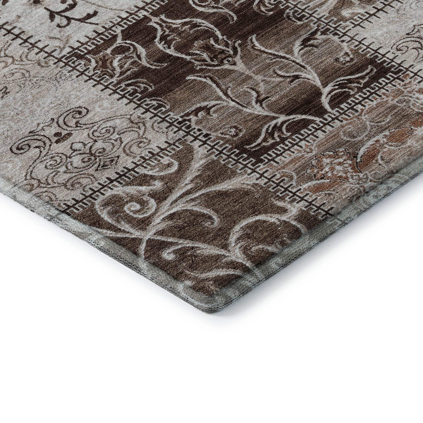 3' X 5' Beige And Ivory Patchwork Distressed Washable Area Rug With UV Protection - HomeRoots - Flyclothing LLC