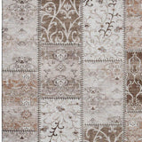 3' X 5' Beige And Ivory Patchwork Distressed Washable Area Rug With UV Protection - HomeRoots - Flyclothing LLC