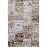 9' X 12' Beige And Ivory Patchwork Distressed Washable Area Rug With UV Protection - HomeRoots - Flyclothing LLC
