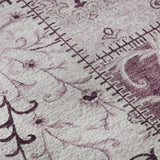 3' X 5' Burgundy And Ivory Patchwork Distressed Washable Area Rug With UV Protection - HomeRoots - Flyclothing LLC
