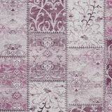 5' X 8' Burgundy And Ivory Patchwork Distressed Washable Area Rug With UV Protection - HomeRoots - Flyclothing LLC