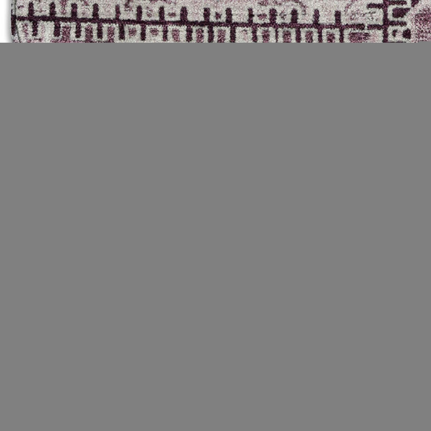 8' X 10' Burgundy And Ivory Patchwork Distressed Washable Area Rug With UV Protection - HomeRoots - Flyclothing LLC