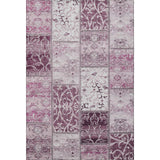 9' X 12' Burgundy And Ivory Patchwork Distressed Washable Area Rug With UV Protection - HomeRoots - Flyclothing LLC