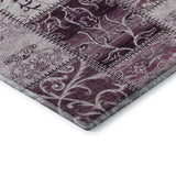 10' X 14' Burgundy And Ivory Patchwork Distressed Washable Area Rug With UV Protection - HomeRoots - Flyclothing LLC
