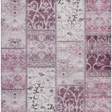 10' X 14' Burgundy And Ivory Patchwork Distressed Washable Area Rug With UV Protection - HomeRoots - Flyclothing LLC