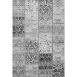5' X 8' Gray And Ivory Patchwork Distressed Washable Area Rug With UV Protection - HomeRoots - Flyclothing LLC