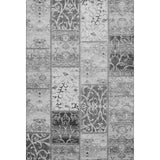 10' X 14' Gray And Ivory Patchwork Distressed Washable Area Rug With UV Protection - HomeRoots - Flyclothing LLC