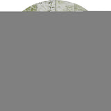 8' Green And Ivory Patchwork Distressed Washable Round Rug With UV Protection - HomeRoots - Flyclothing LLC