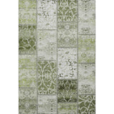 8' X 10' Green And Ivory Patchwork Distressed Washable Area Rug With UV Protection - HomeRoots - Flyclothing LLC