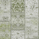 10' X 14' Green And Ivory Patchwork Distressed Washable Area Rug With UV Protection - HomeRoots - Flyclothing LLC
