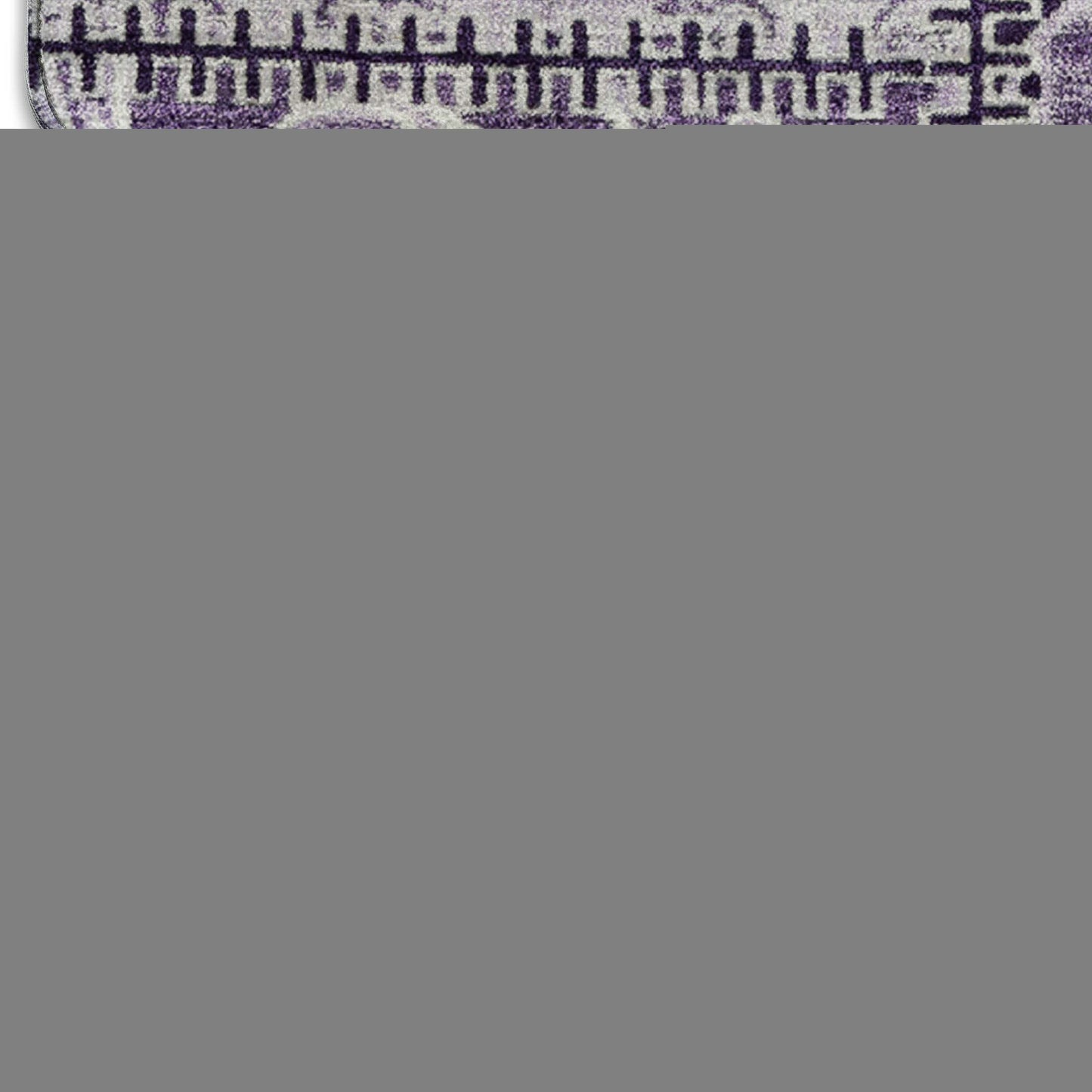 3' X 5' Purple And Ivory Patchwork Distressed Washable Area Rug With UV Protection - HomeRoots - Flyclothing LLC