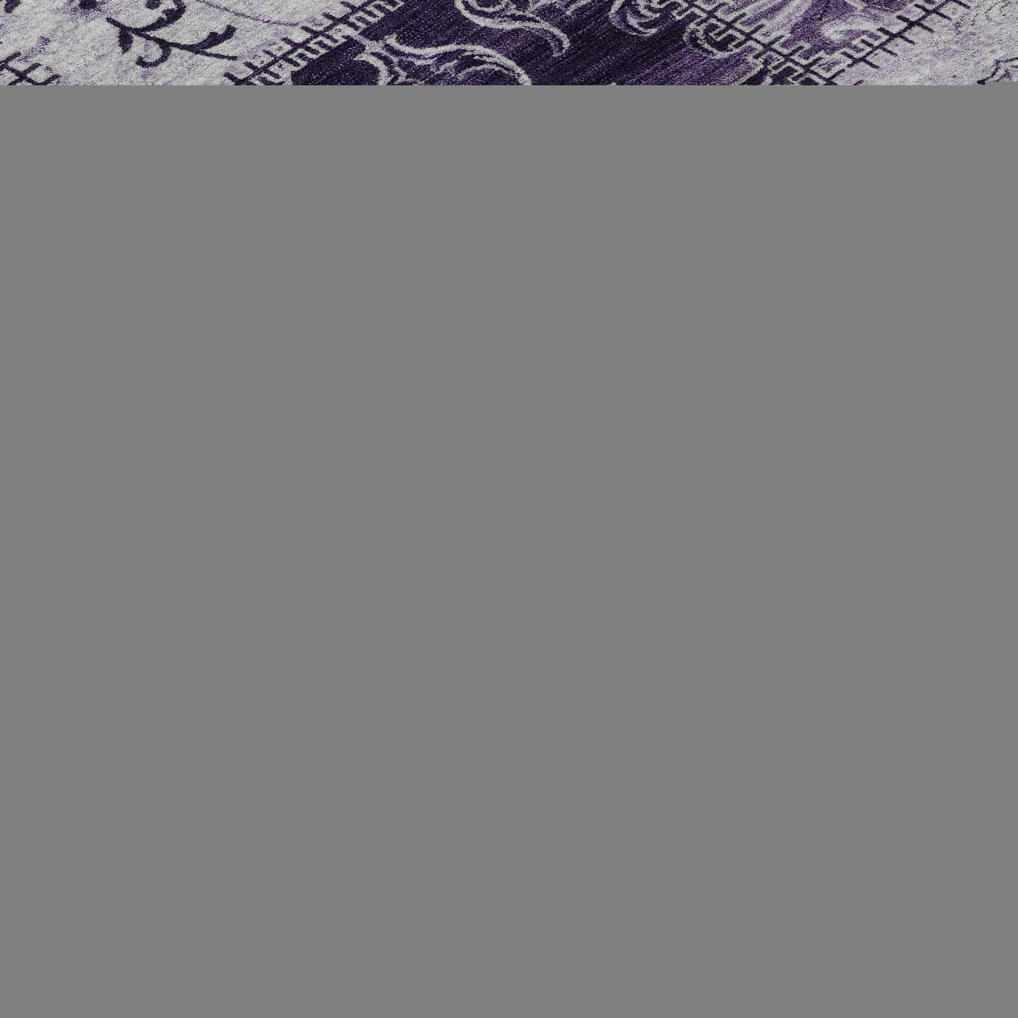 5' X 8' Purple And Ivory Patchwork Distressed Washable Area Rug With UV Protection - HomeRoots - Flyclothing LLC
