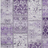 10' X 14' Purple And Ivory Patchwork Distressed Washable Area Rug With UV Protection - HomeRoots - Flyclothing LLC