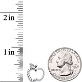 16G 3/8 Clear CZ Gem Tasty Treat Right Apple Closure Ring - BodyCandy - Flyclothing LLC