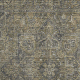 3' X 5' Chocolate And Gray Medallion Distressed Washable Area Rug With UV Protection - HomeRoots - Flyclothing LLC