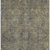 5' X 8' Chocolate And Gray Medallion Distressed Washable Area Rug With UV Protection - HomeRoots - Flyclothing LLC