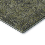 3' X 5' Green And Gray Medallion Distressed Washable Area Rug With UV Protection - HomeRoots - Flyclothing LLC