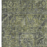 10' X 14' Green And Gray Medallion Distressed Washable Area Rug With UV Protection - HomeRoots - Flyclothing LLC