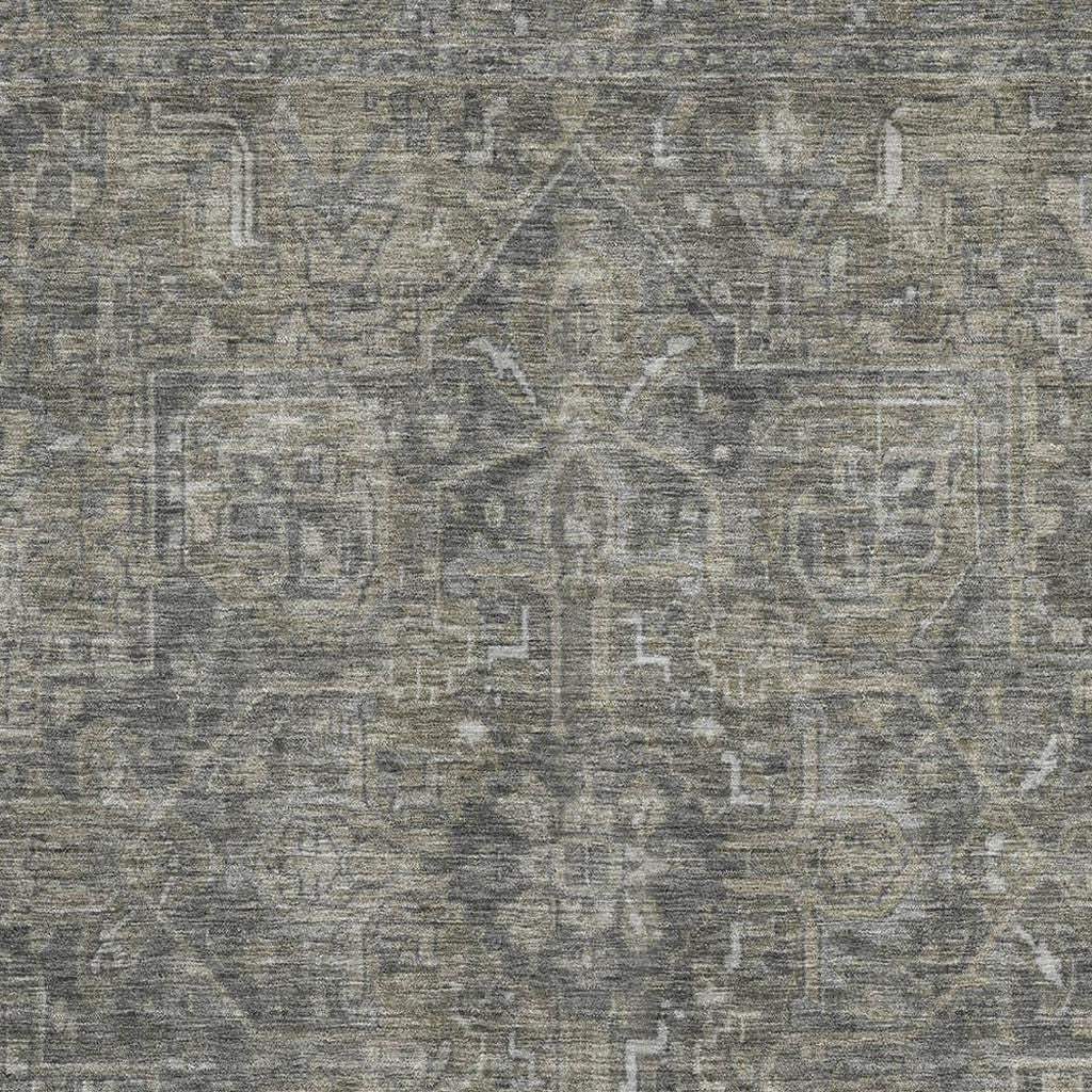 3' X 5' Coffee And Gray Medallion Distressed Washable Area Rug With UV Protection - HomeRoots - Flyclothing LLC