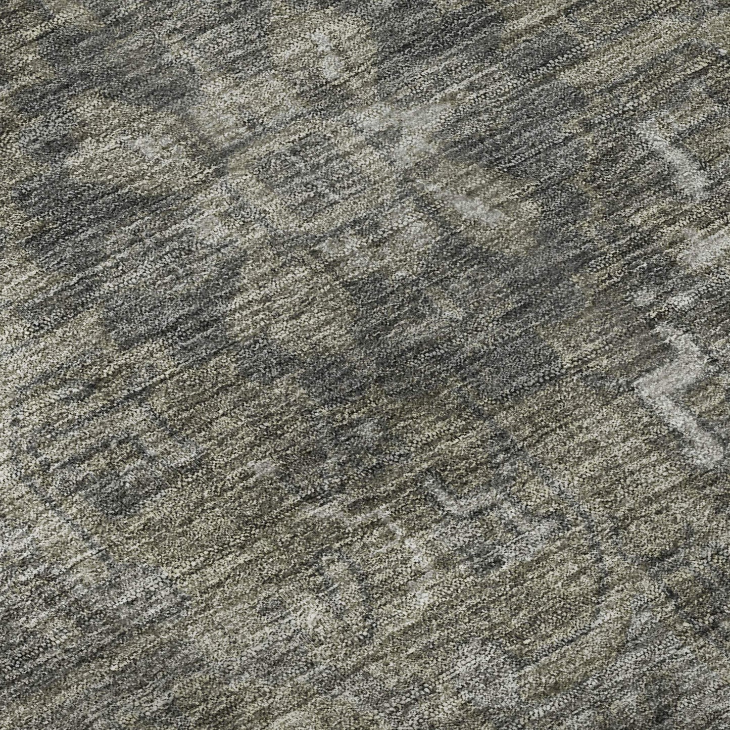 8' Coffee And Gray Medallion Distressed Washable Round Rug With UV Protection - HomeRoots - Flyclothing LLC