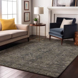 9' X 12' Coffee And Gray Medallion Distressed Washable Area Rug With UV Protection - HomeRoots - Flyclothing LLC