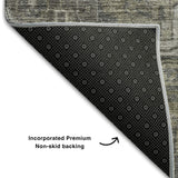 10' X 14' Coffee And Gray Medallion Distressed Washable Area Rug With UV Protection - HomeRoots - Flyclothing LLC