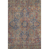 3' X 5' Red And Blue Medallion Distressed Washable Area Rug With UV Protection - HomeRoots - Flyclothing LLC