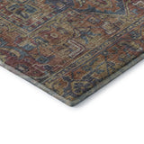 8' X 10' Red And Blue Medallion Distressed Washable Area Rug With UV Protection - HomeRoots - Flyclothing LLC