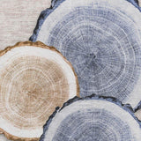 3' X 5' Beige Blue And Ivory Faux Bois Washable Area Rug With UV Protection - HomeRoots - Flyclothing LLC