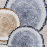 5' X 8' Beige Blue And Ivory Faux Bois Washable Area Rug With UV Protection - HomeRoots - Flyclothing LLC