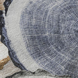 8' X 10' Beige Blue And Ivory Faux Bois Washable Area Rug With UV Protection - HomeRoots - Flyclothing LLC