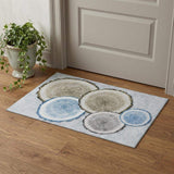 3' X 5' Blue Brown And Ivory Faux Bois Washable Area Rug With UV Protection - HomeRoots - Flyclothing LLC