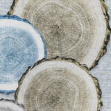 3' X 5' Blue Brown And Ivory Faux Bois Washable Area Rug With UV Protection - HomeRoots - Flyclothing LLC