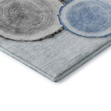 9' X 12' Blue Brown And Ivory Faux Bois Washable Area Rug With UV Protection - HomeRoots - Flyclothing LLC