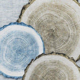 9' X 12' Blue Brown And Ivory Faux Bois Washable Area Rug With UV Protection - HomeRoots - Flyclothing LLC