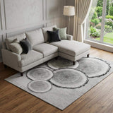 8' X 10' Gray And Ivory Woodland Lodge Washable Area Rug With UV Protection - HomeRoots - Flyclothing LLC