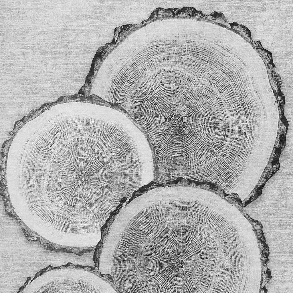 9' X 12' Gray And Ivory Faux Bois Washable Area Rug With UV Protection - HomeRoots - Flyclothing LLC