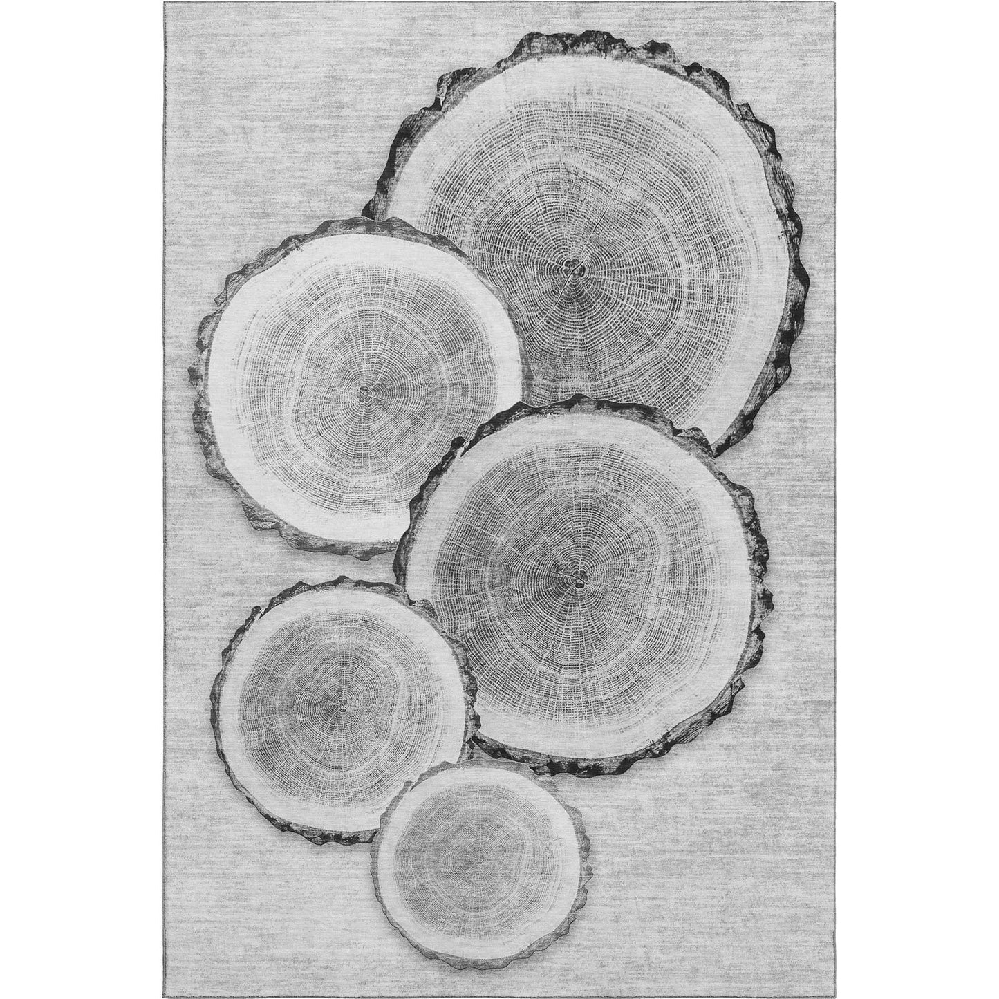 9' X 12' Gray And Ivory Faux Bois Washable Area Rug With UV Protection - HomeRoots - Flyclothing LLC